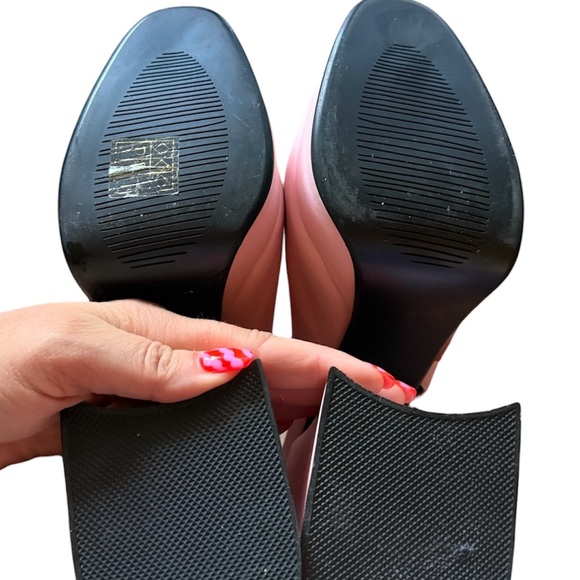 LaModa x Dolls Kill “you’re the one” platforms slingback heels pink red flower - Picture 7 of 9